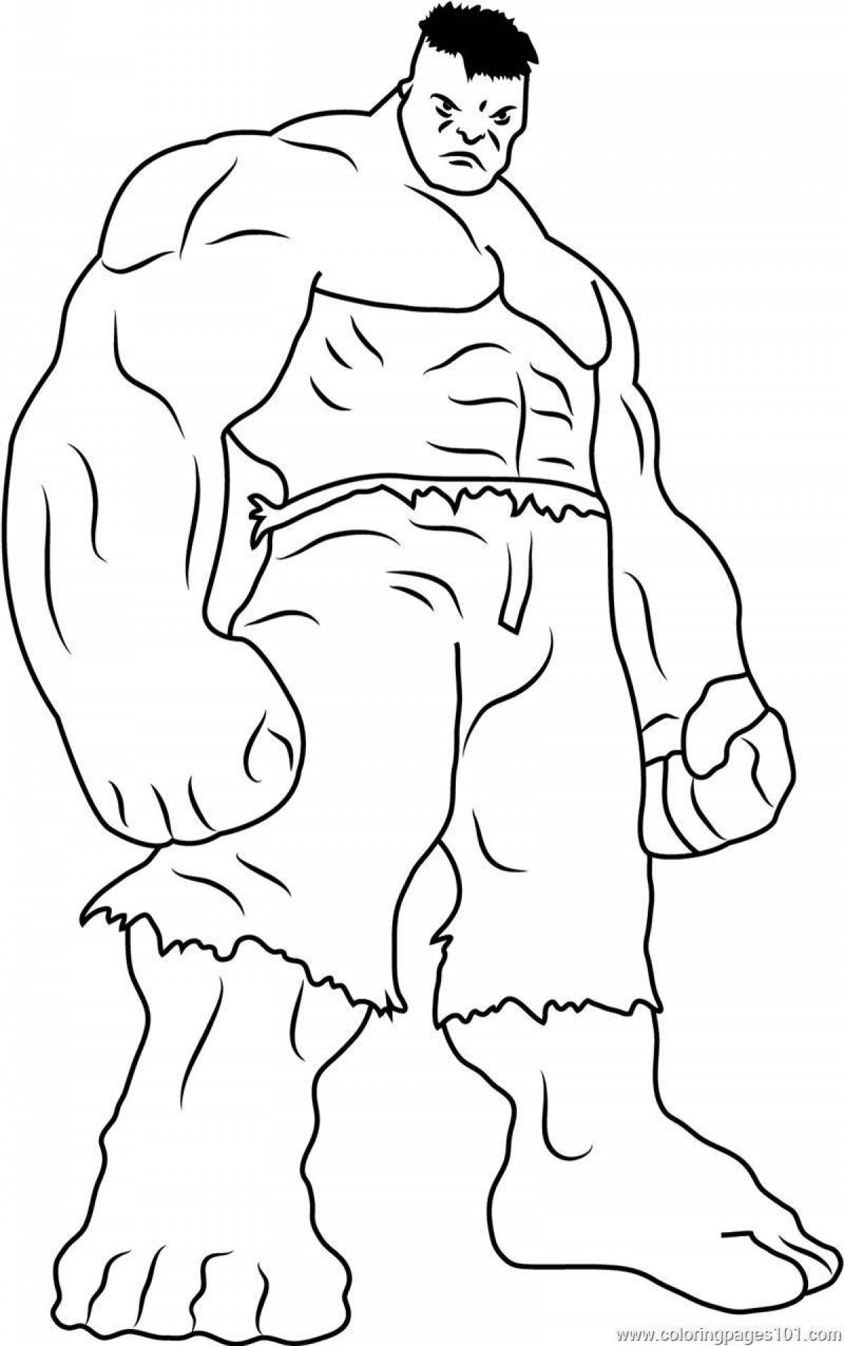 Adorable Hulk coloring book for 4-5 year olds