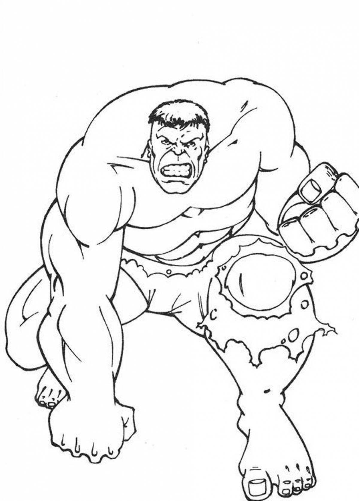 Attractive hulk coloring book for kids