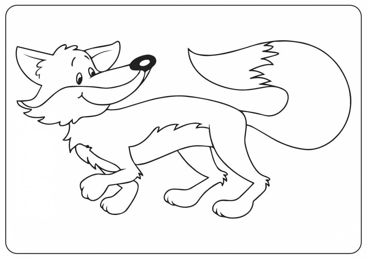 Adorable fox coloring book for 2-3 year olds