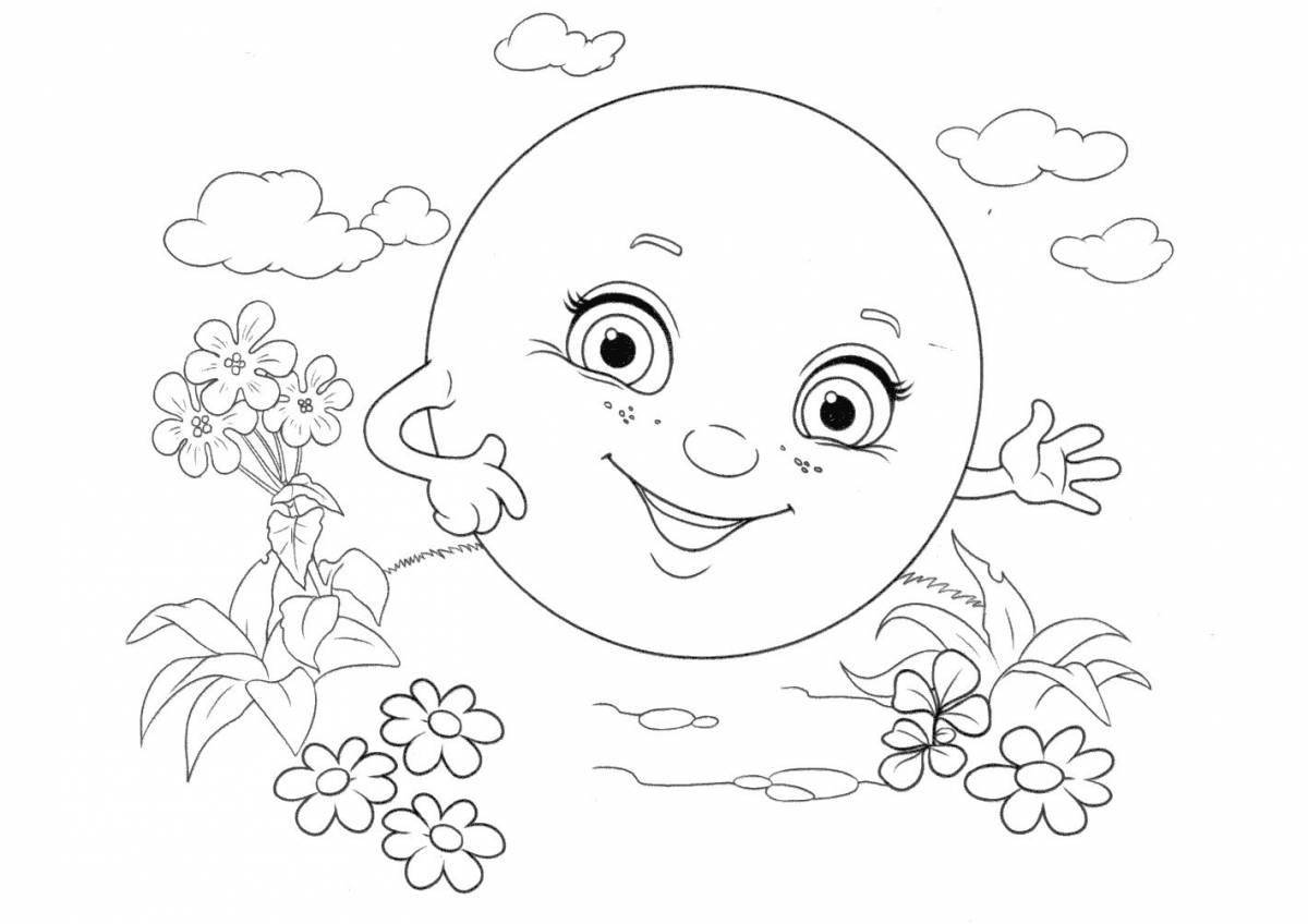 Coloring book joyful bun for children 6-7 years old