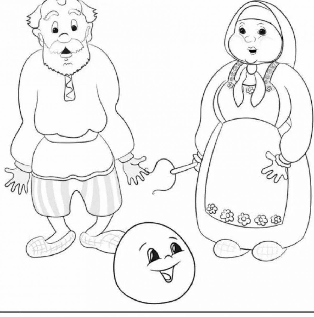 Coloring page charming gingerbread man for children