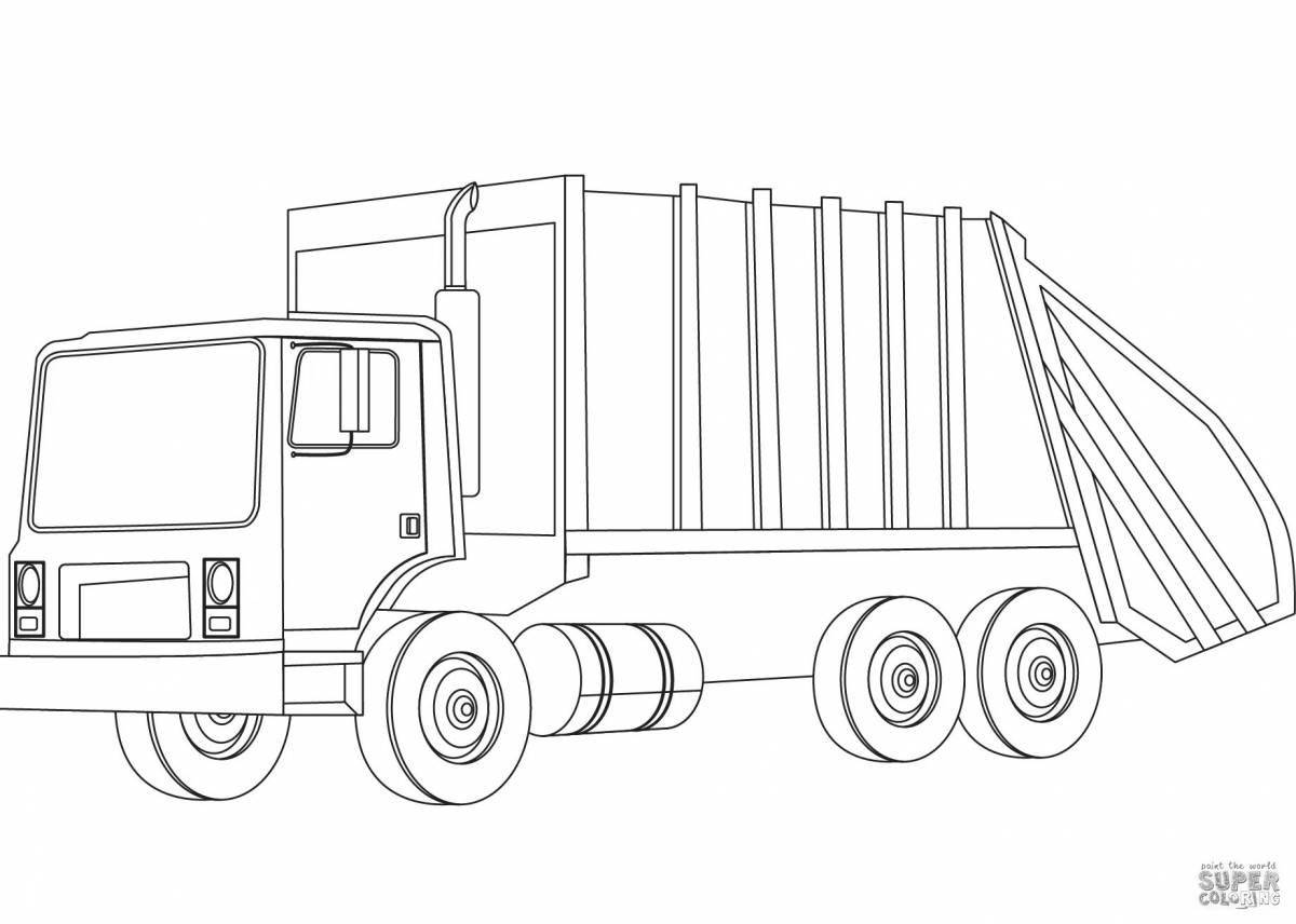 A fascinating dump truck coloring book for the little ones