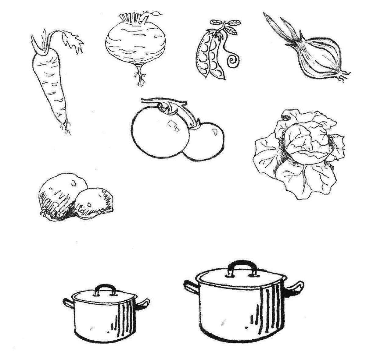Playful pot coloring page for 3-4 year olds