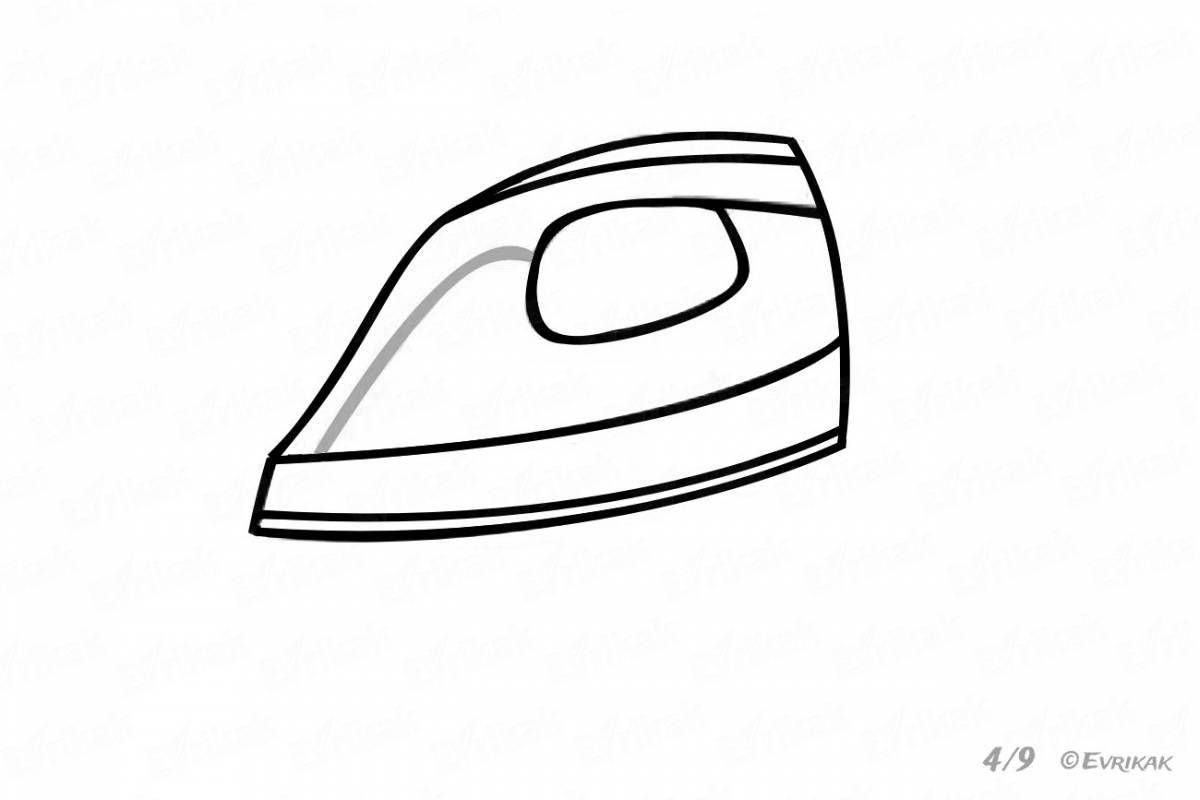 Веселая раскраска «железо» для детей 3-4 лет