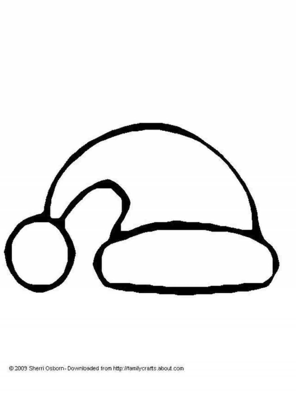 Coloring page adorable beanie for children 2-3 years old
