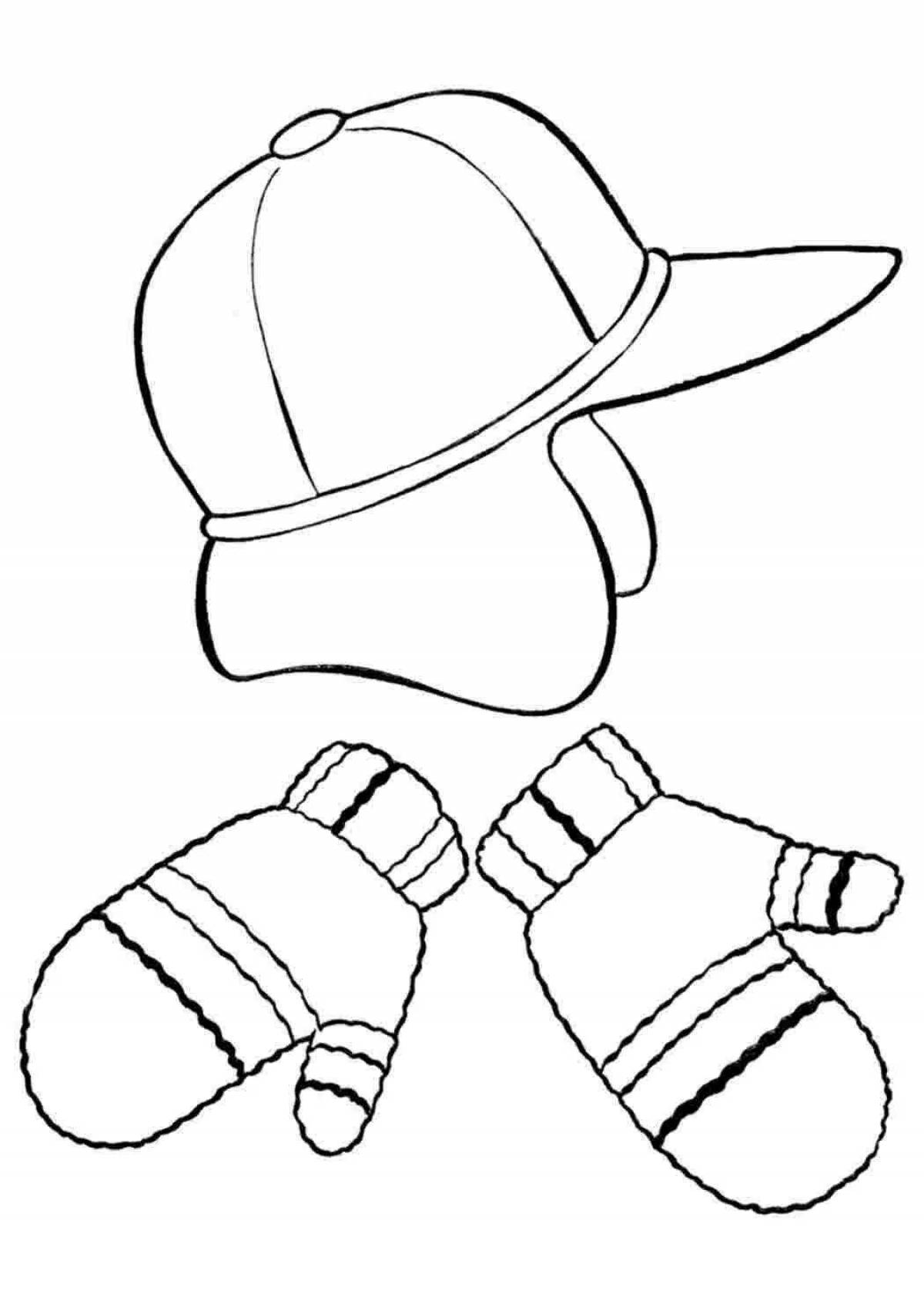 Coloring page great cap for kids 2-3 years old