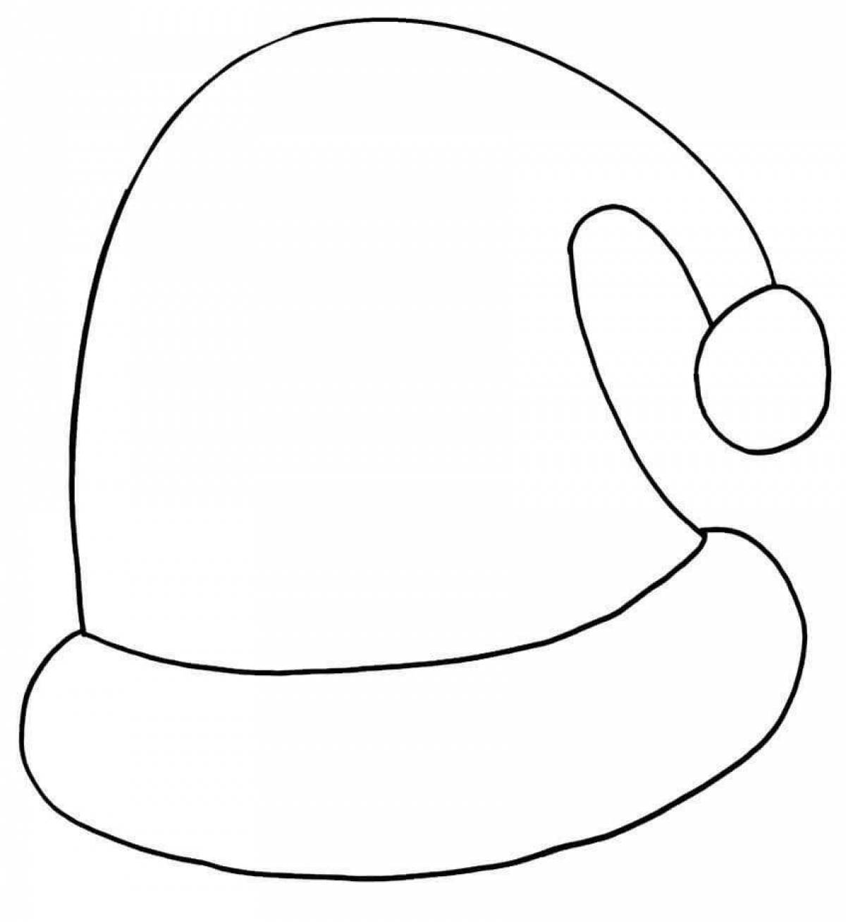 Coloring page wonderful cap for children 2-3 years old
