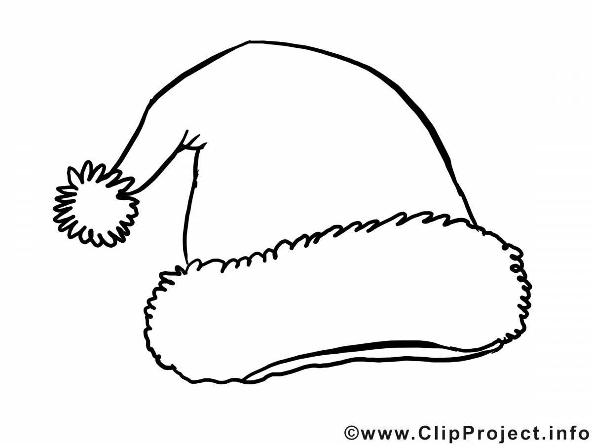 Glitter cap coloring page for children 2-3 years old