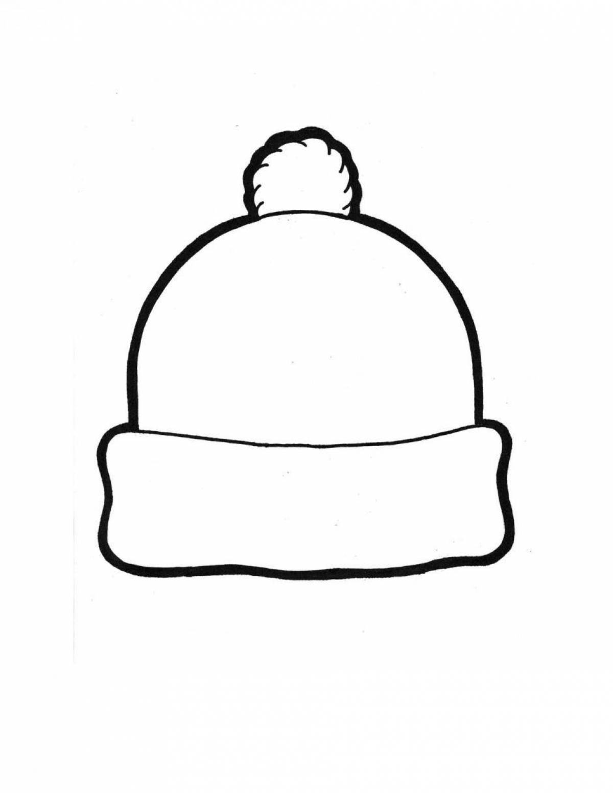 Amazing coloring pages with caps for kids 2-3 years old