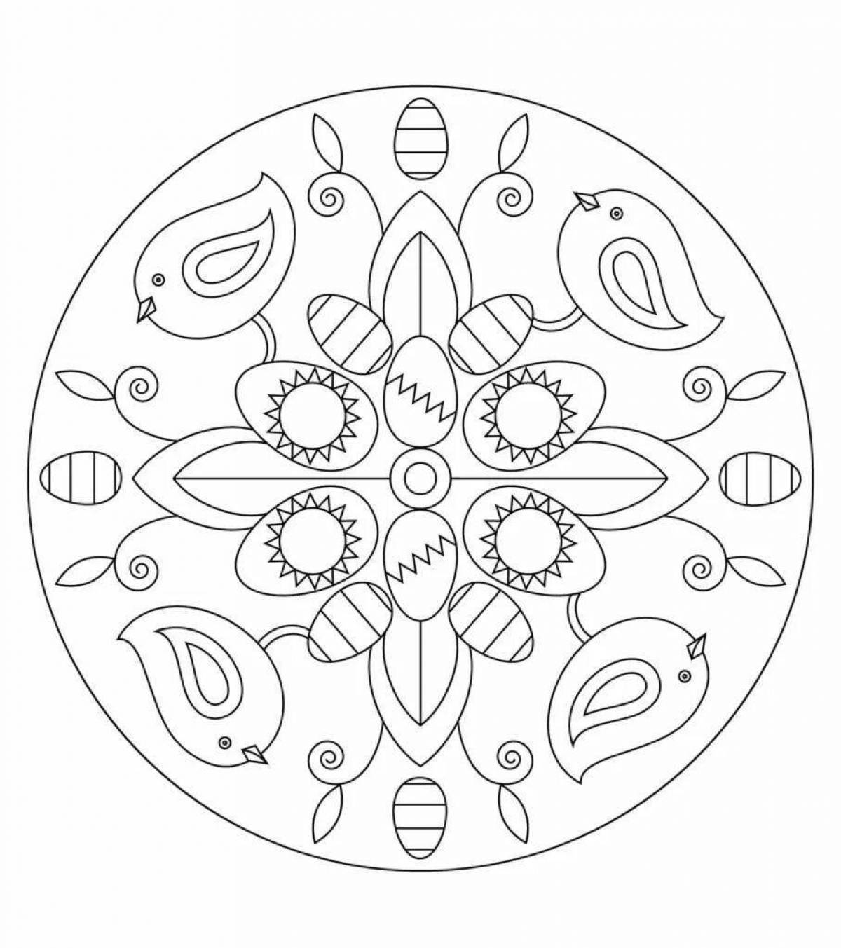 Game coloring mandalas for children 5-6 years old