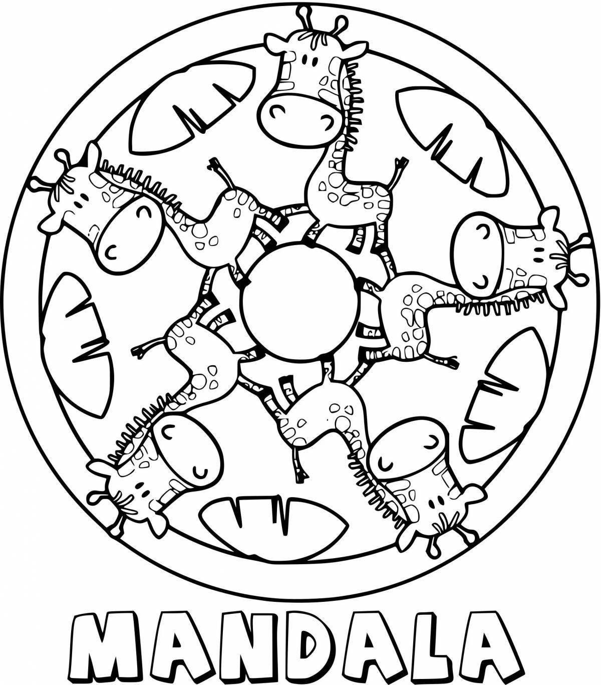 Creative mandala coloring pages for 5-6 year olds