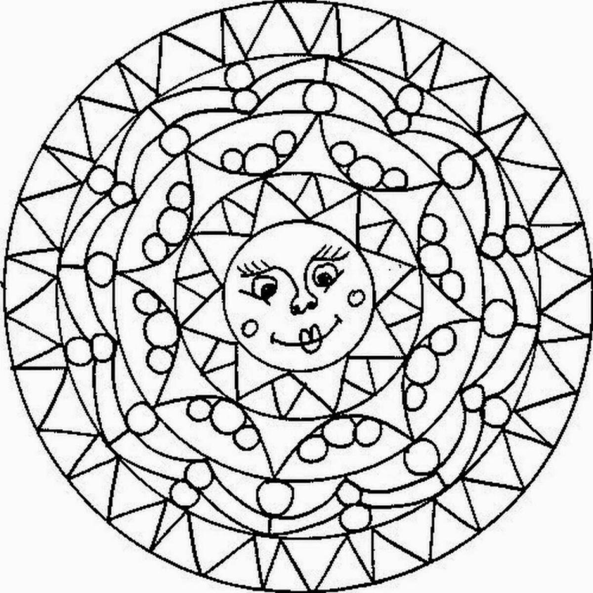 Colored mandalas for children 5-6 years old