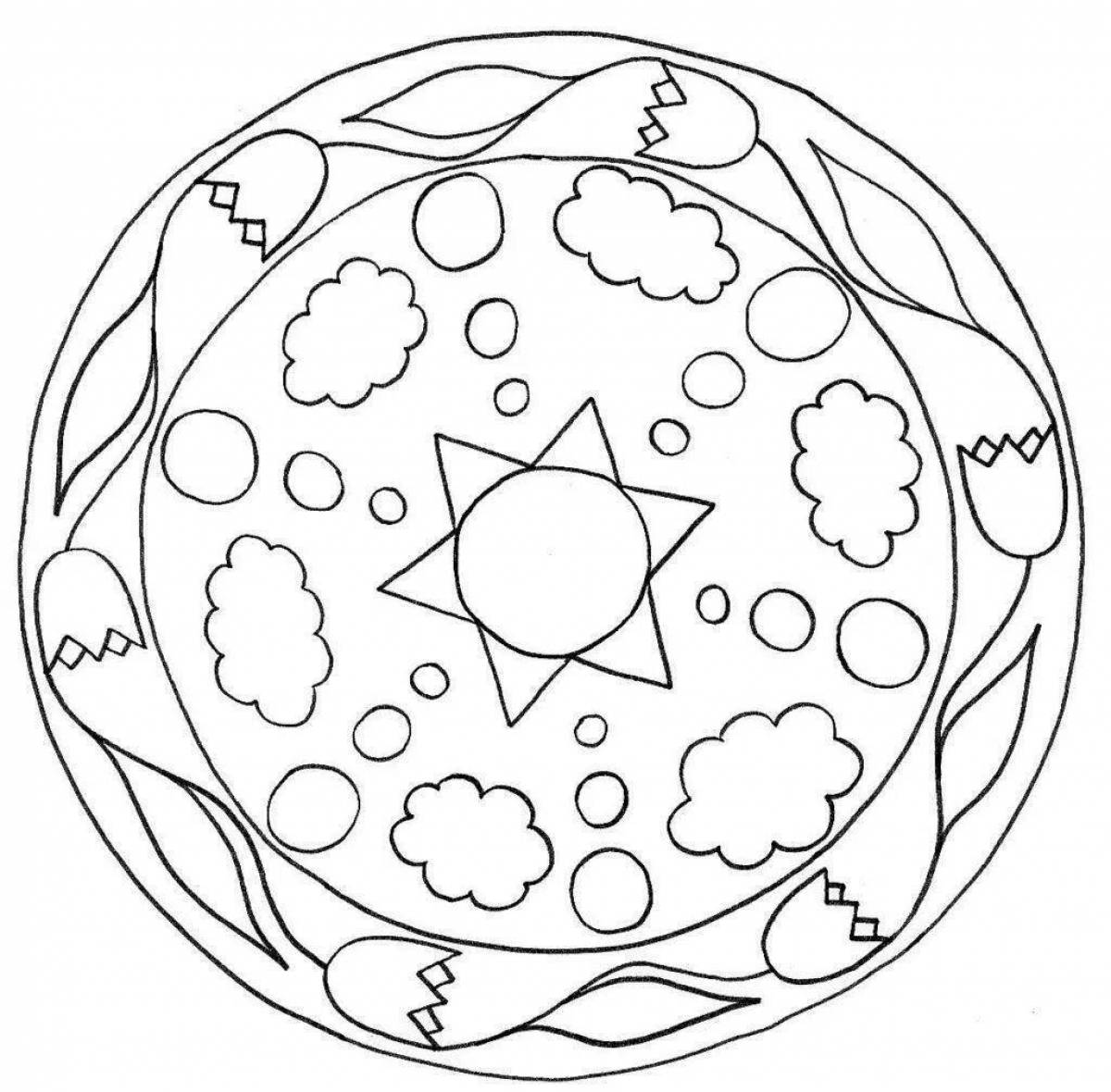 Картинки раскраски мандалы для детей