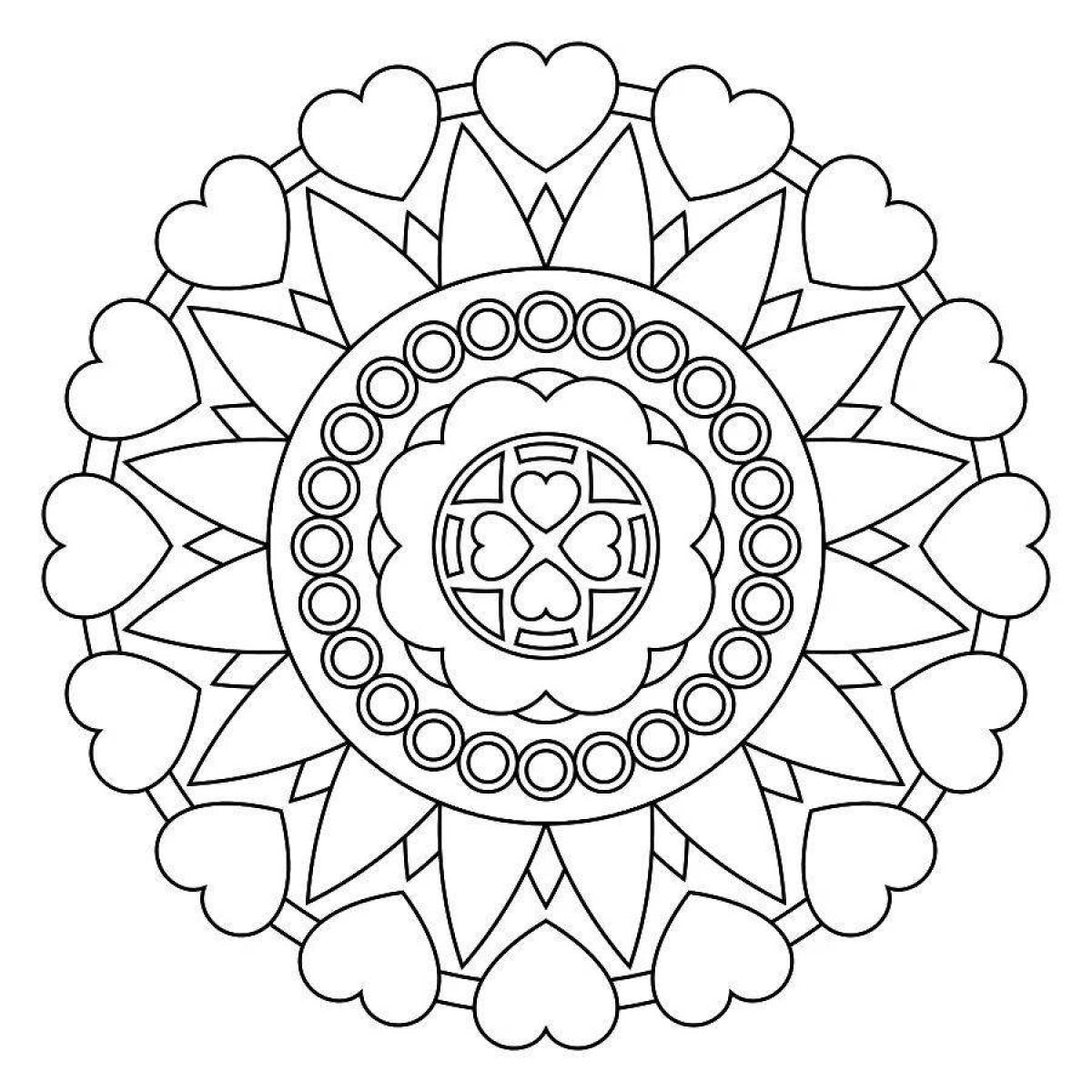 Coloring mandalas for children 5-6 years old