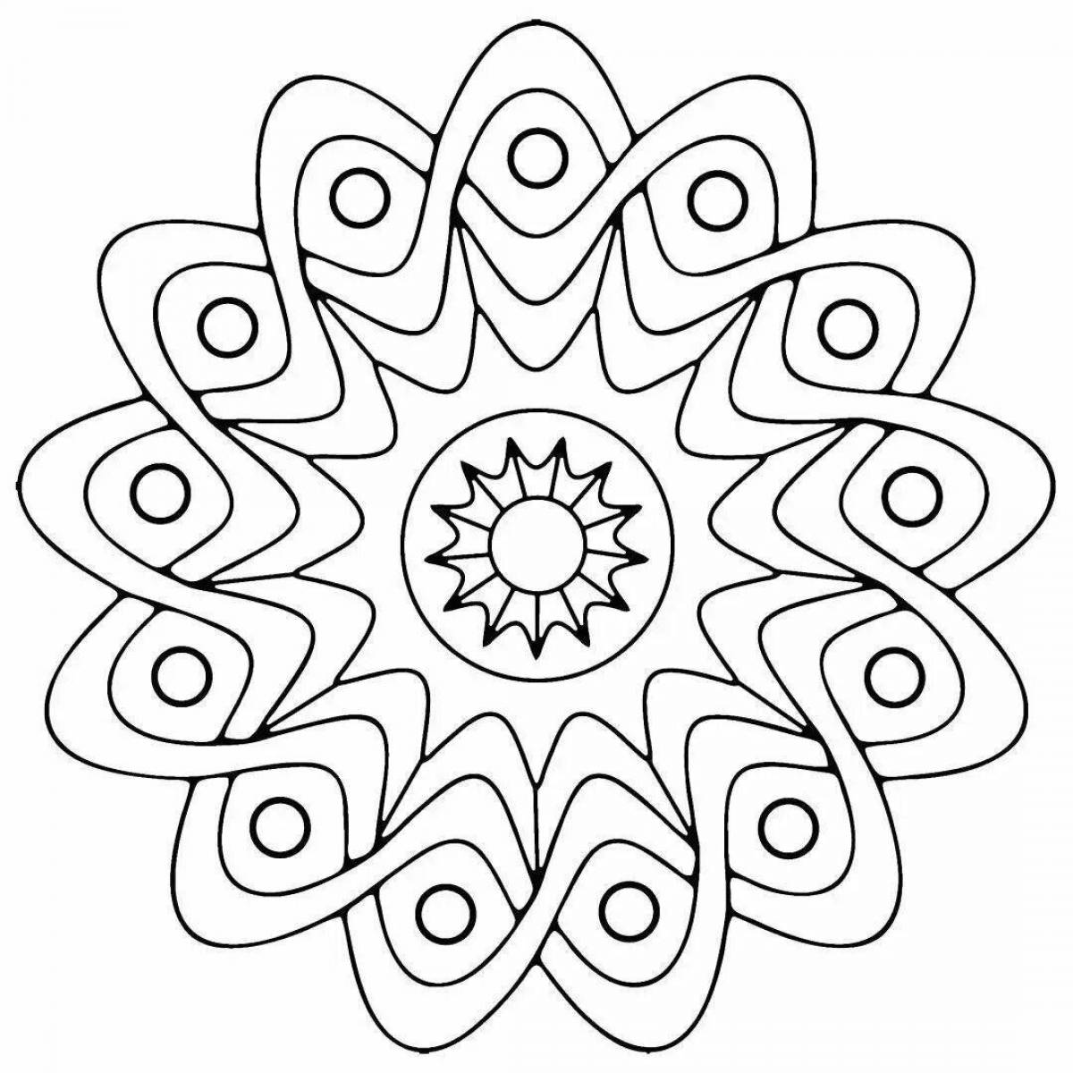 Color-frenzy mandala coloring pages for kids 5-6 years old