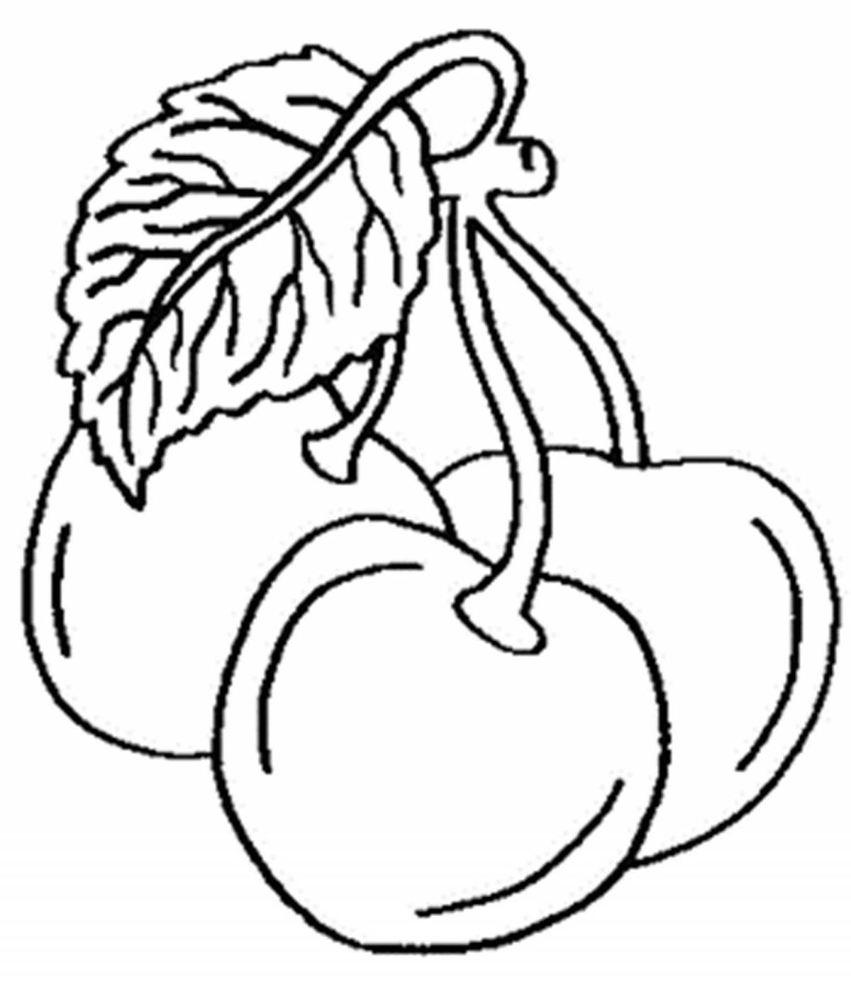 Exciting coloring pages with fruits for children 5-6 years old