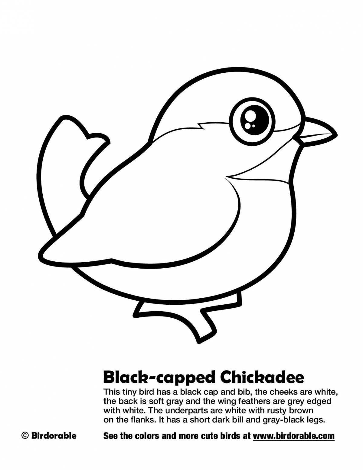 Adorable tit coloring book for 2-3 year olds