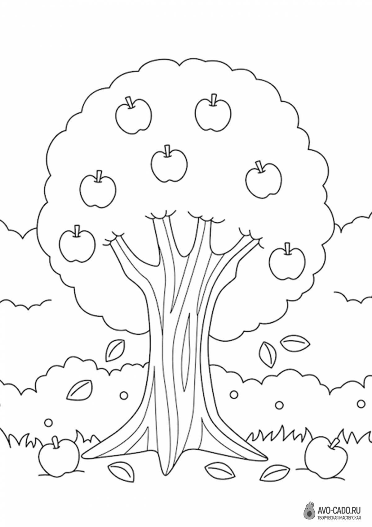 Раскраска «игристое дерево» для детей 6-7 лет