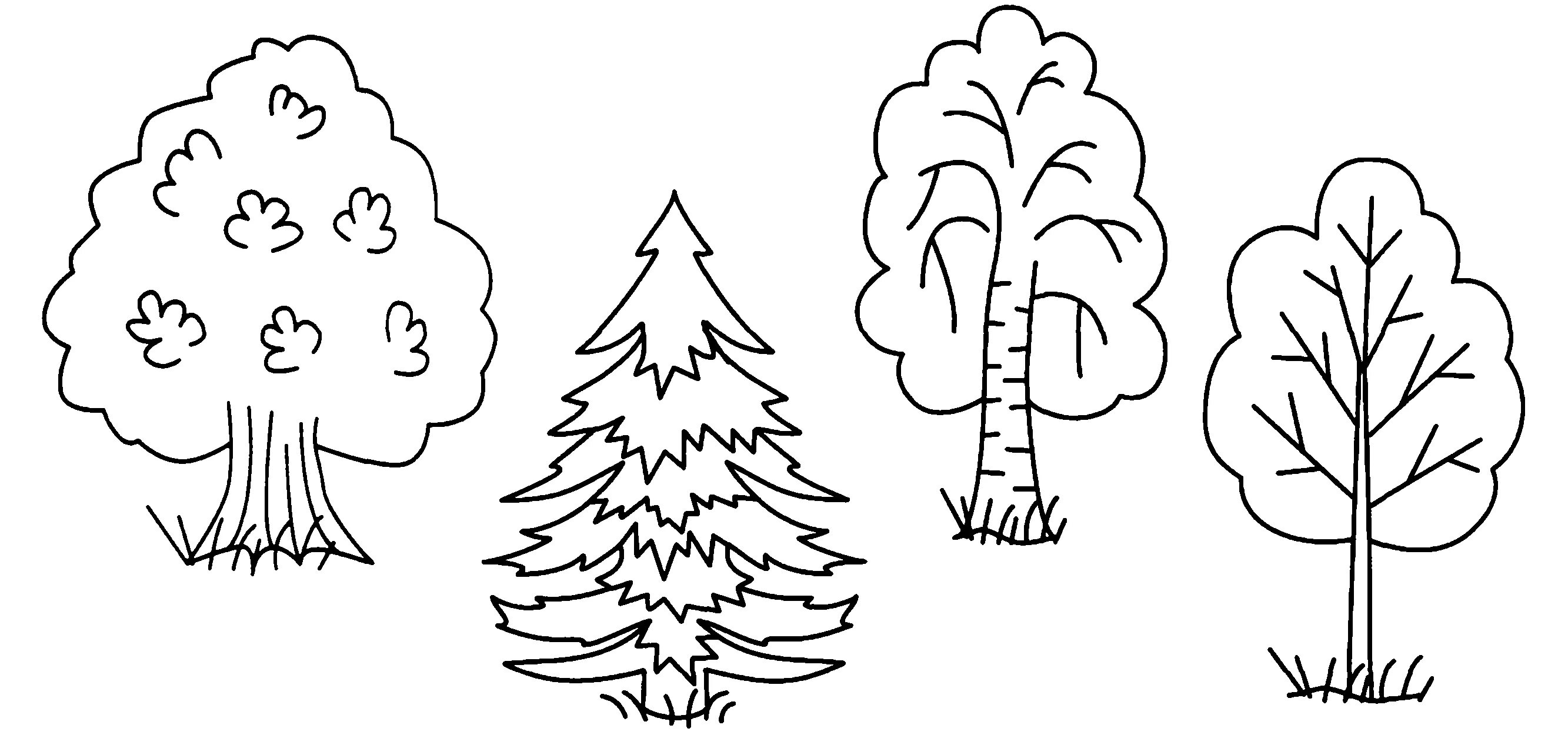 The jubilant tree coloring page for 6-7 year olds