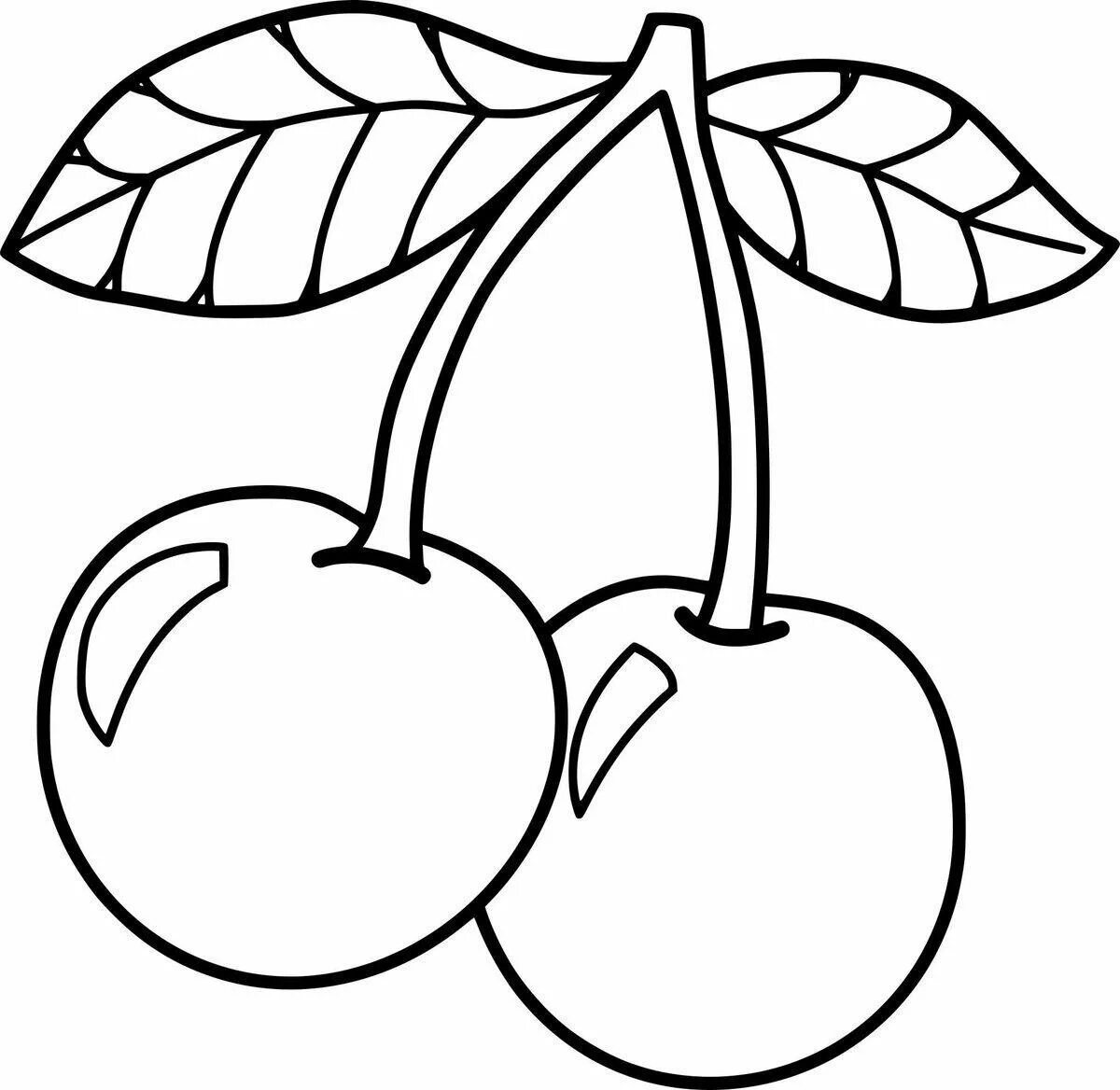 Fun berry coloring pages for 3-4 year olds