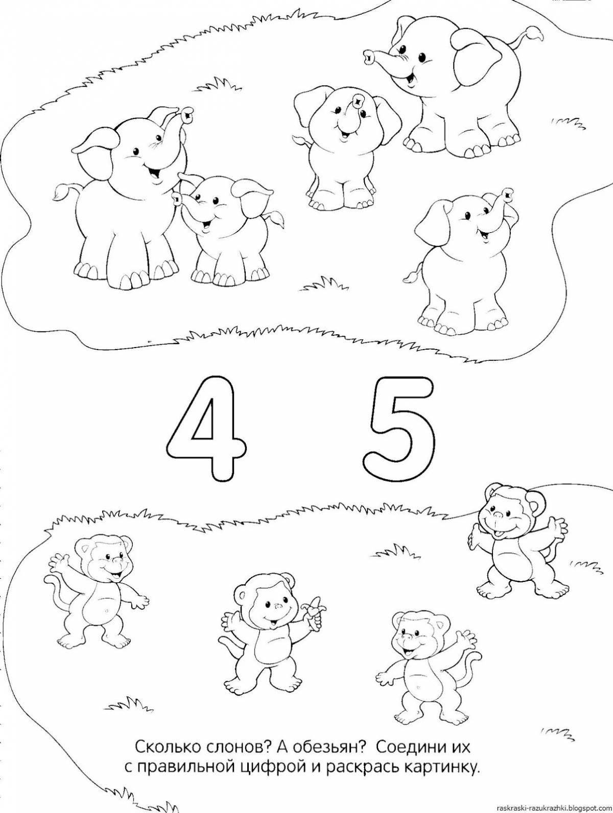 Live logical coloring for children 4-5 years old