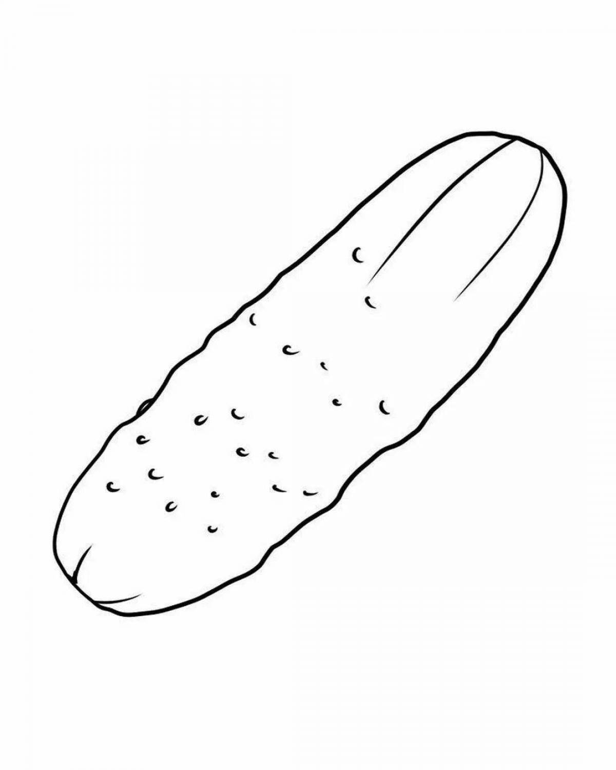 Cucumber fun coloring for pre-k