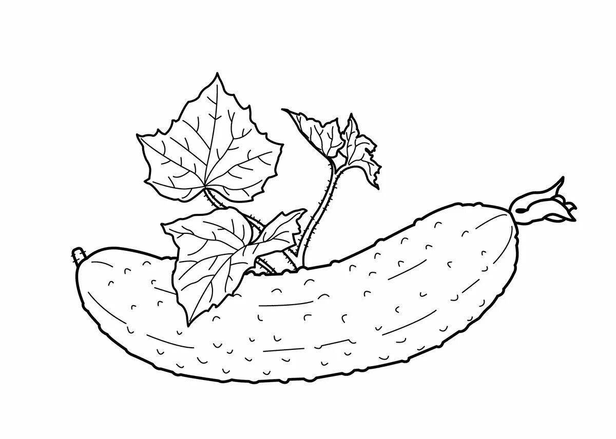 Adorable cucumber pre-k coloring book