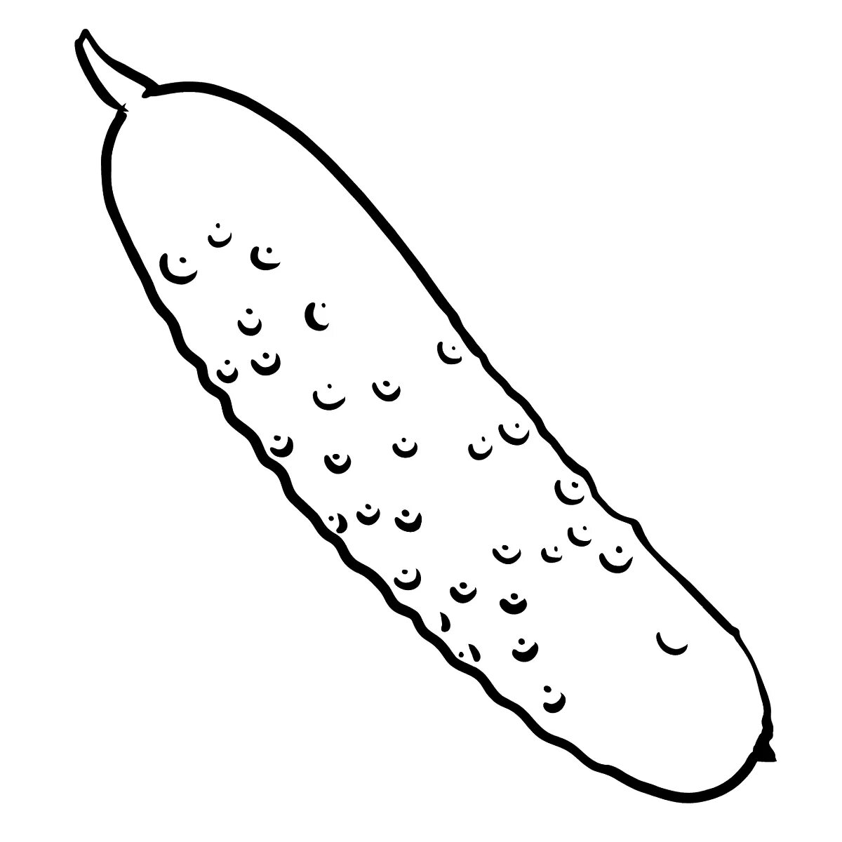 Colorful cucumbers coloring pages for kids