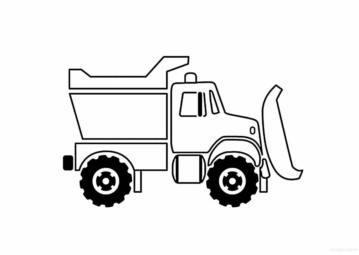 Amazing truck coloring page for 5-6 year olds