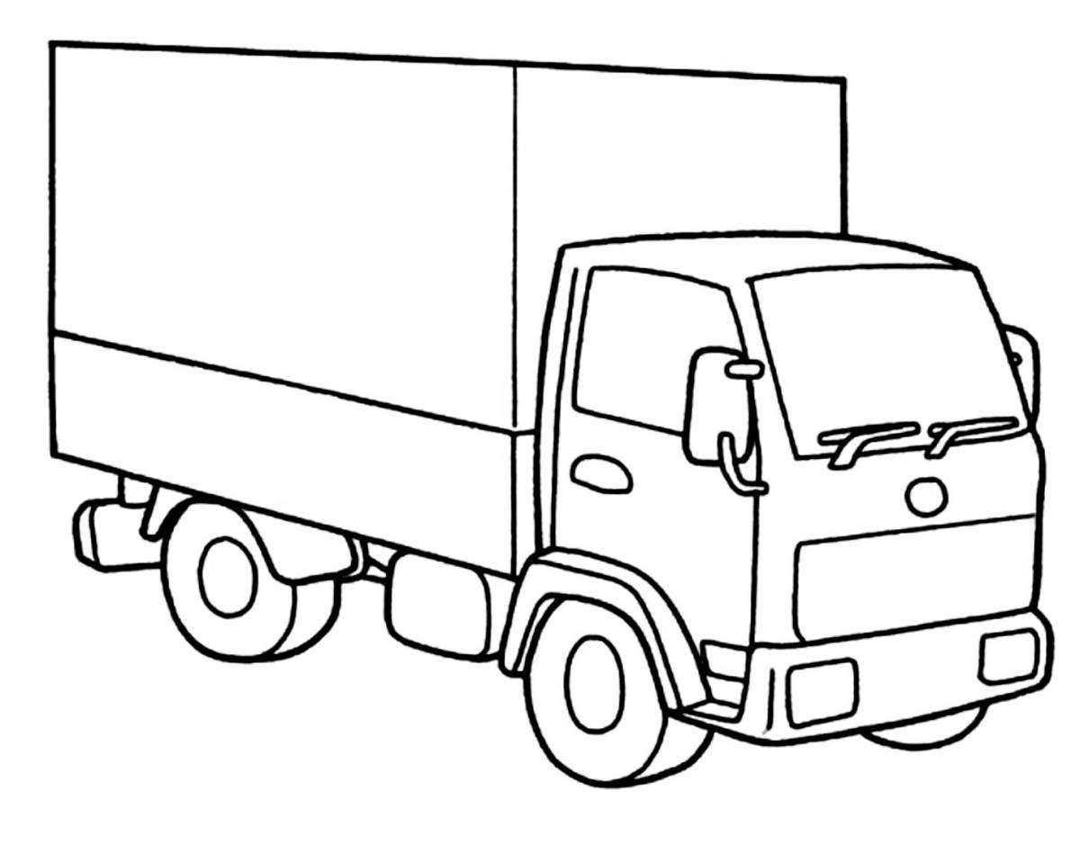 Creative truck coloring book for 5-6 year olds