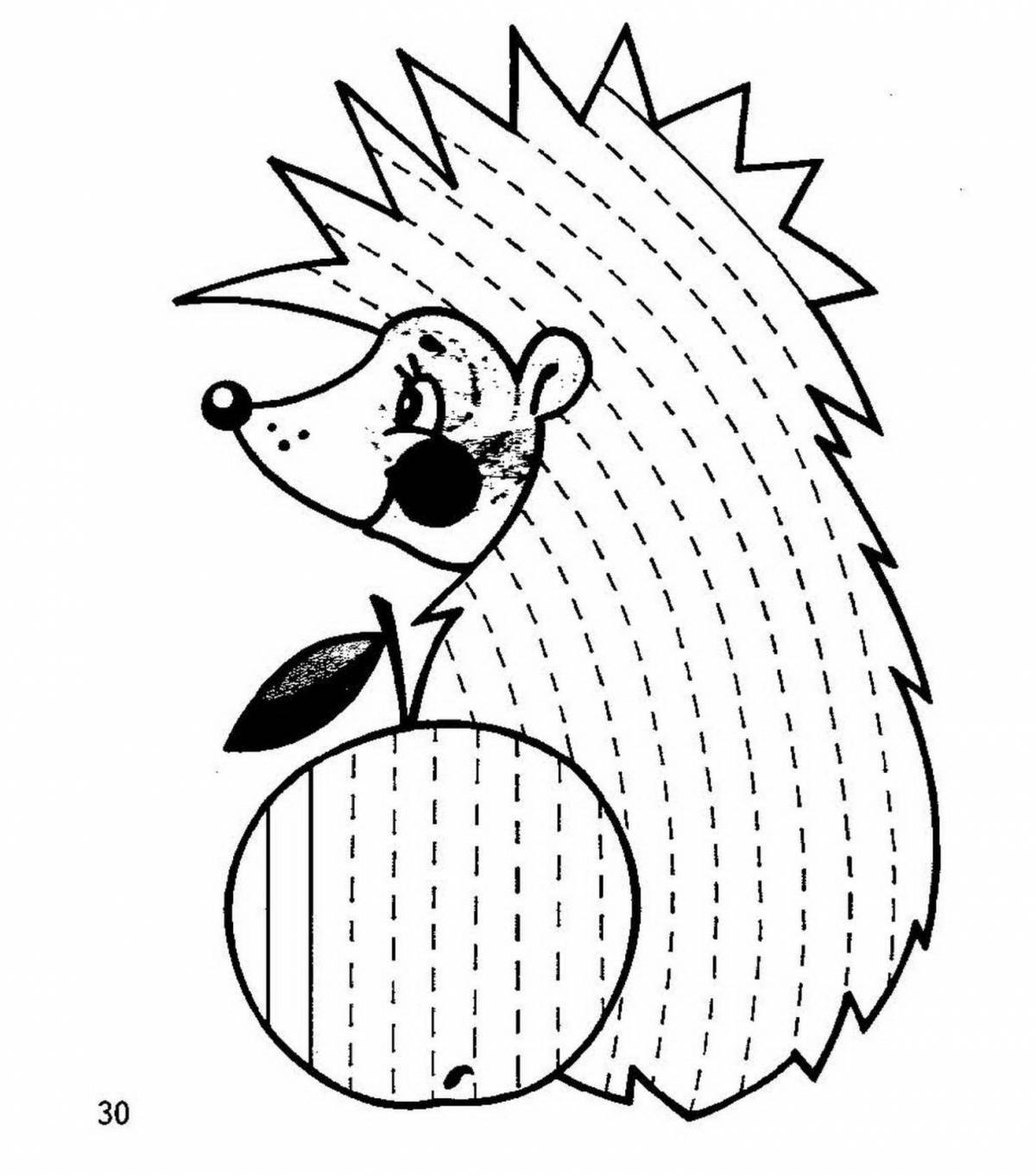 Adorable pre-k hedgehog coloring book