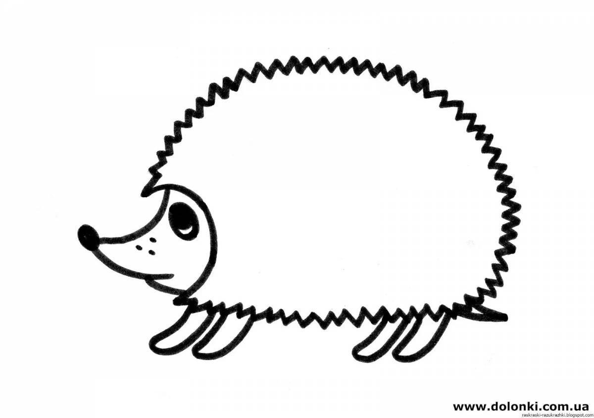 Funny hedgehog coloring book for 4-5 year olds