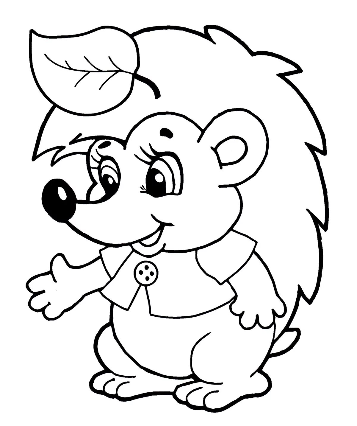 High-impact coloring hedgehog for pre-k