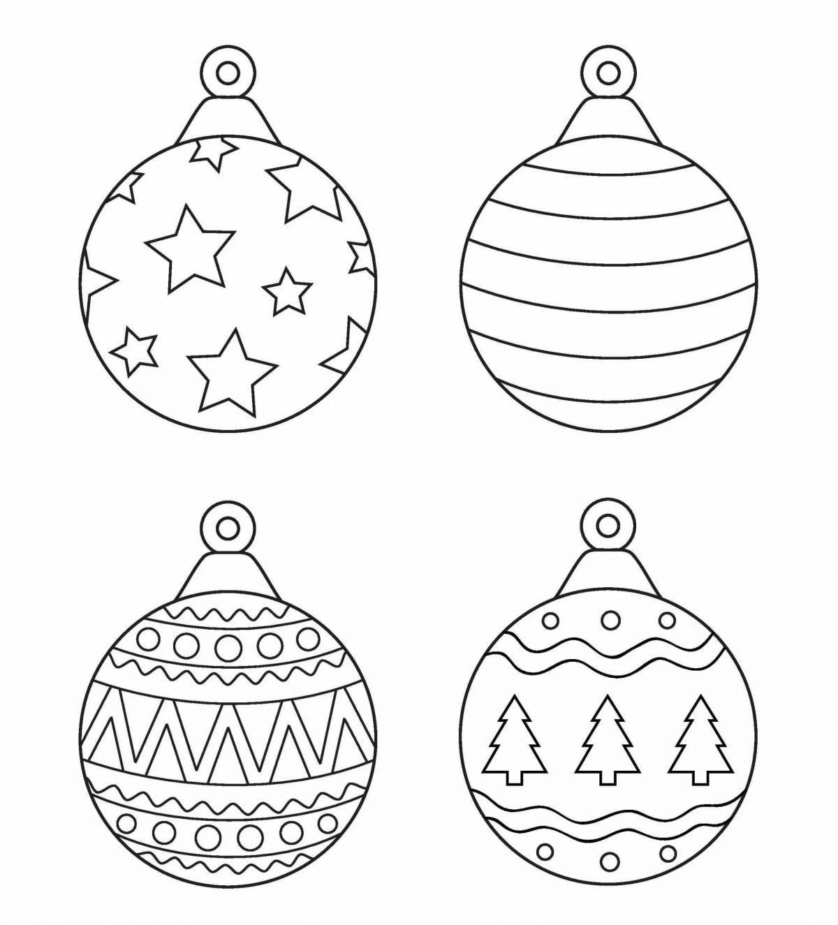 Coloring page glamorous christmas toy