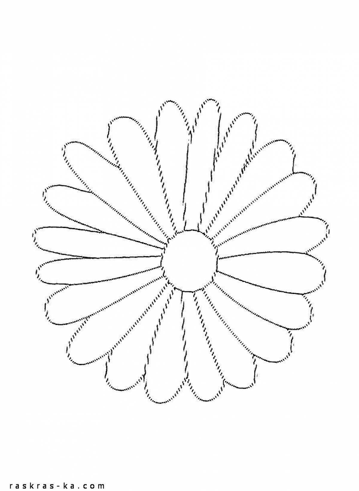 Fun coloring daisy for kids