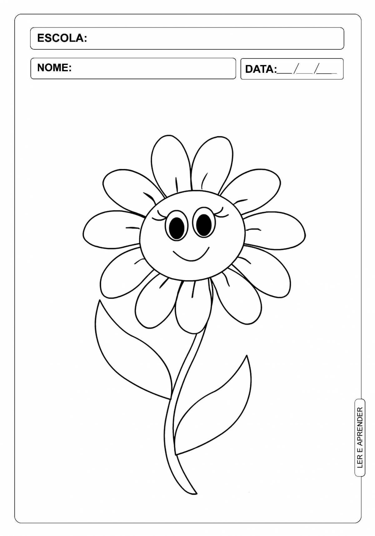 Attractive daisy coloring book for kids