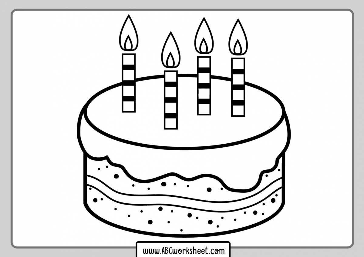 Увлекательная раскраска тортов для детей 3-4 лет