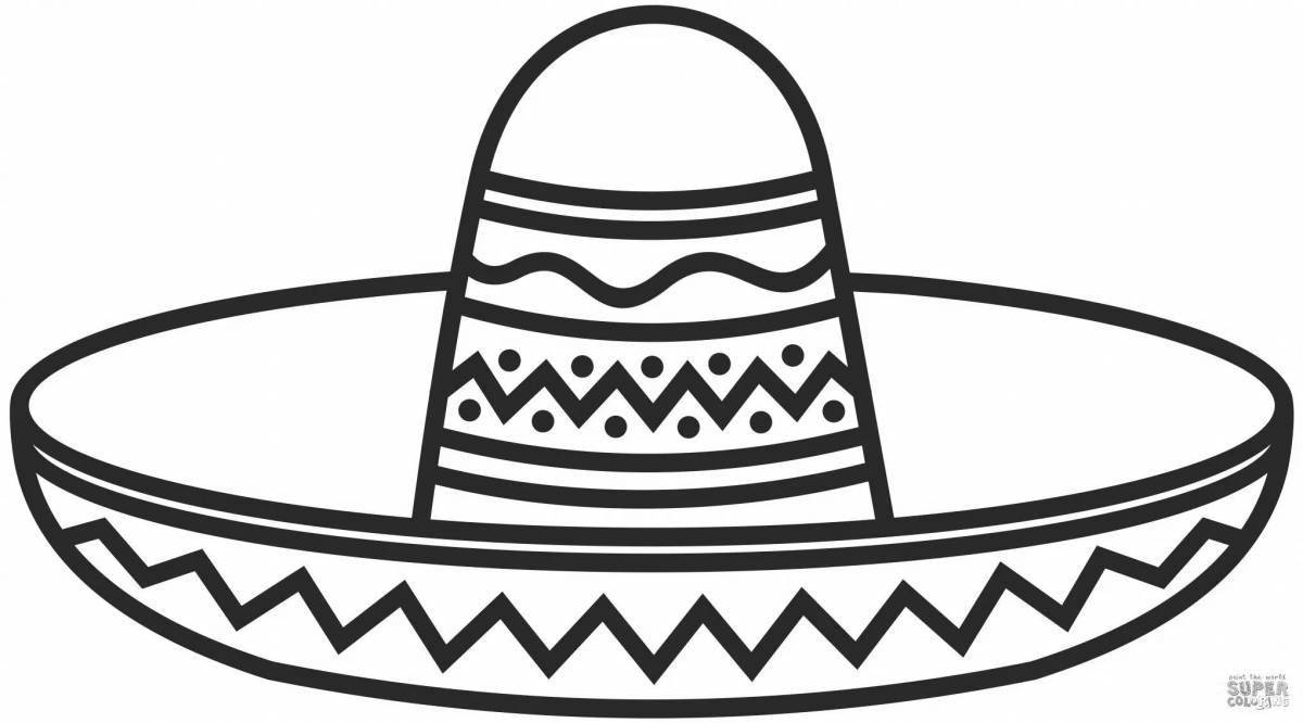 Coloring book shining hat for children 4-5 years old