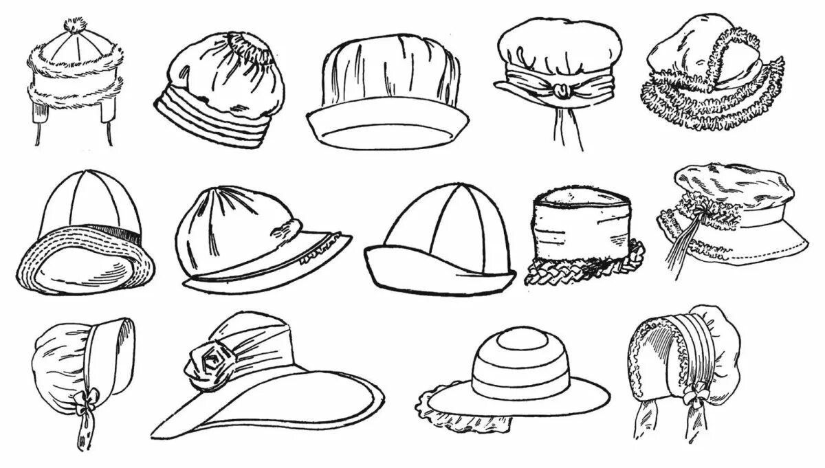 Photo Coloring page wonderful hat for children 4-5 years old