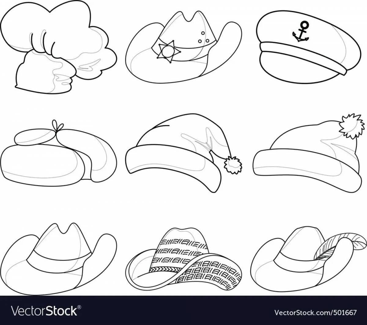 Завораживающая шляпа-раскраска для детей 4-5 лет