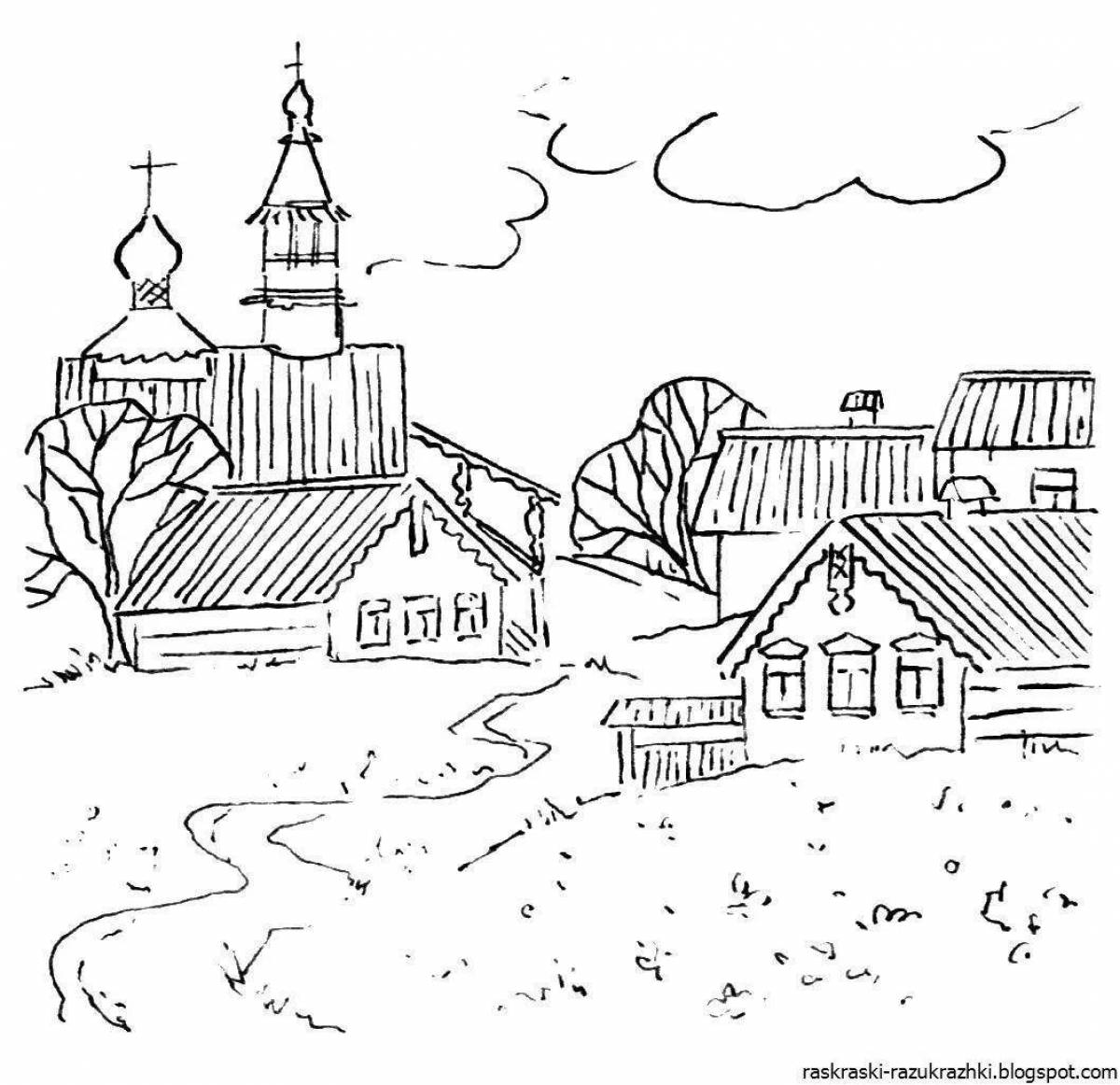 Inviting coloring my homeland russia for grade 1