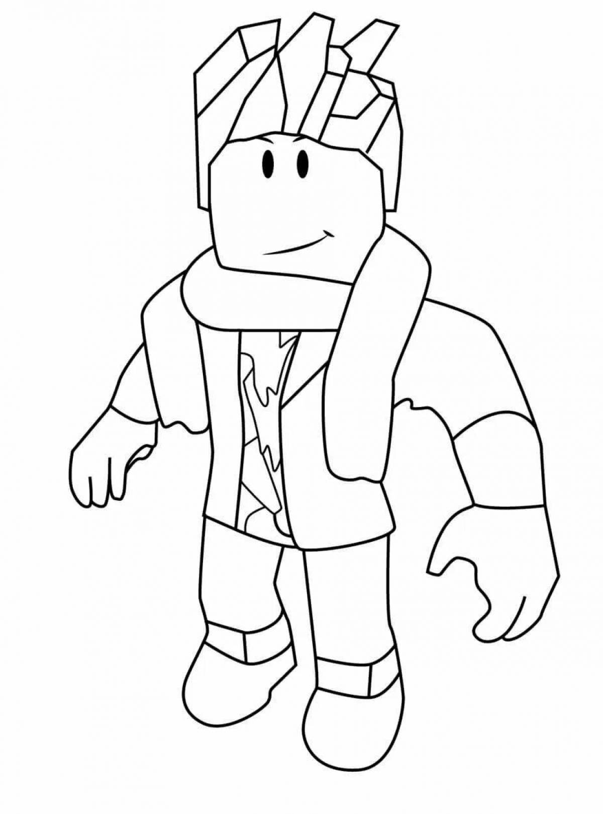 Rainbow friends roblox coloring page for boys