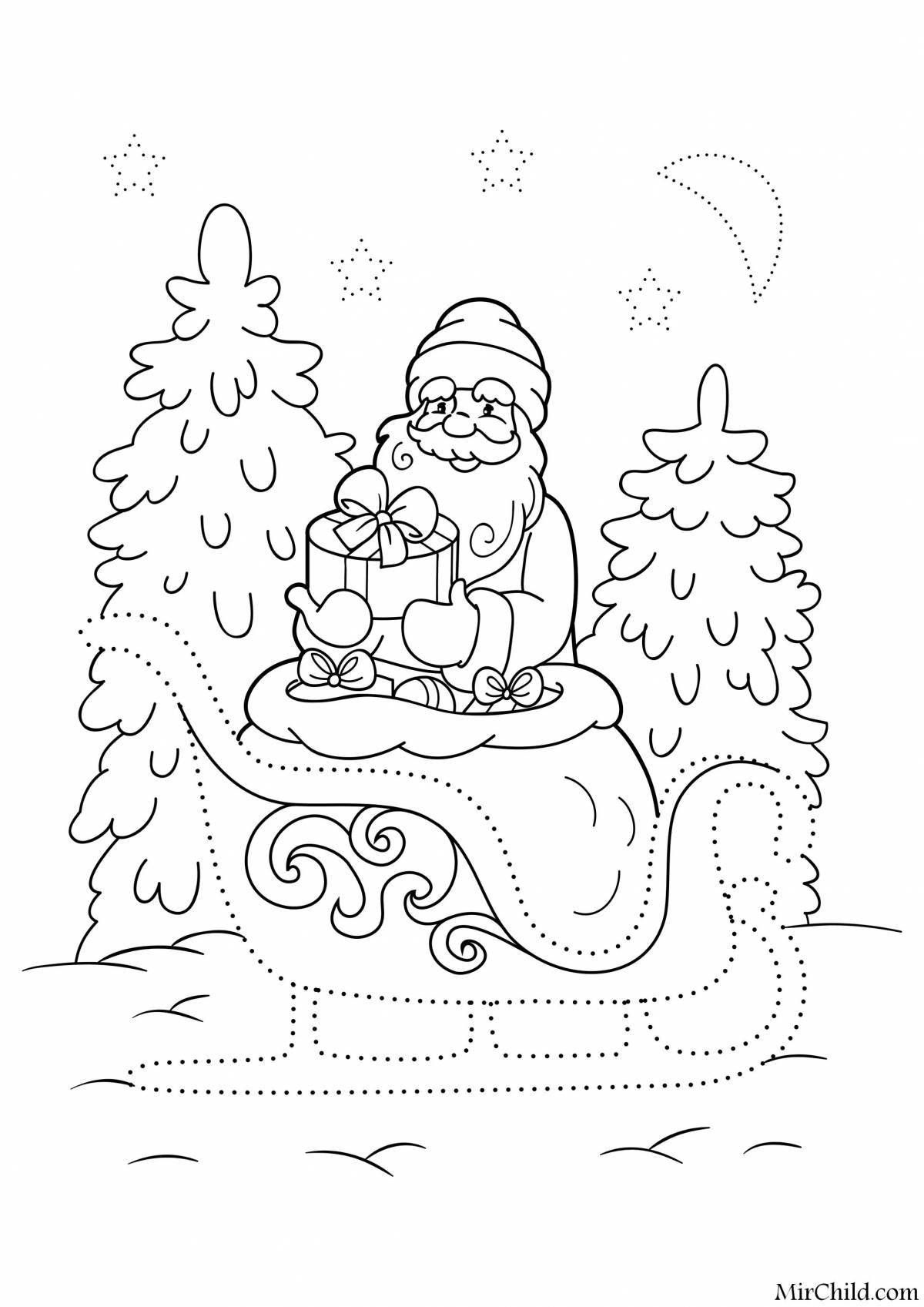 Santa claus bright coloring page