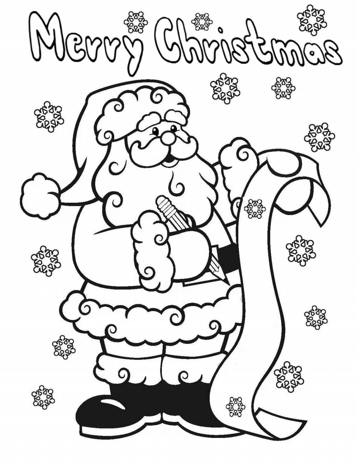 Funny santa claus coloring book