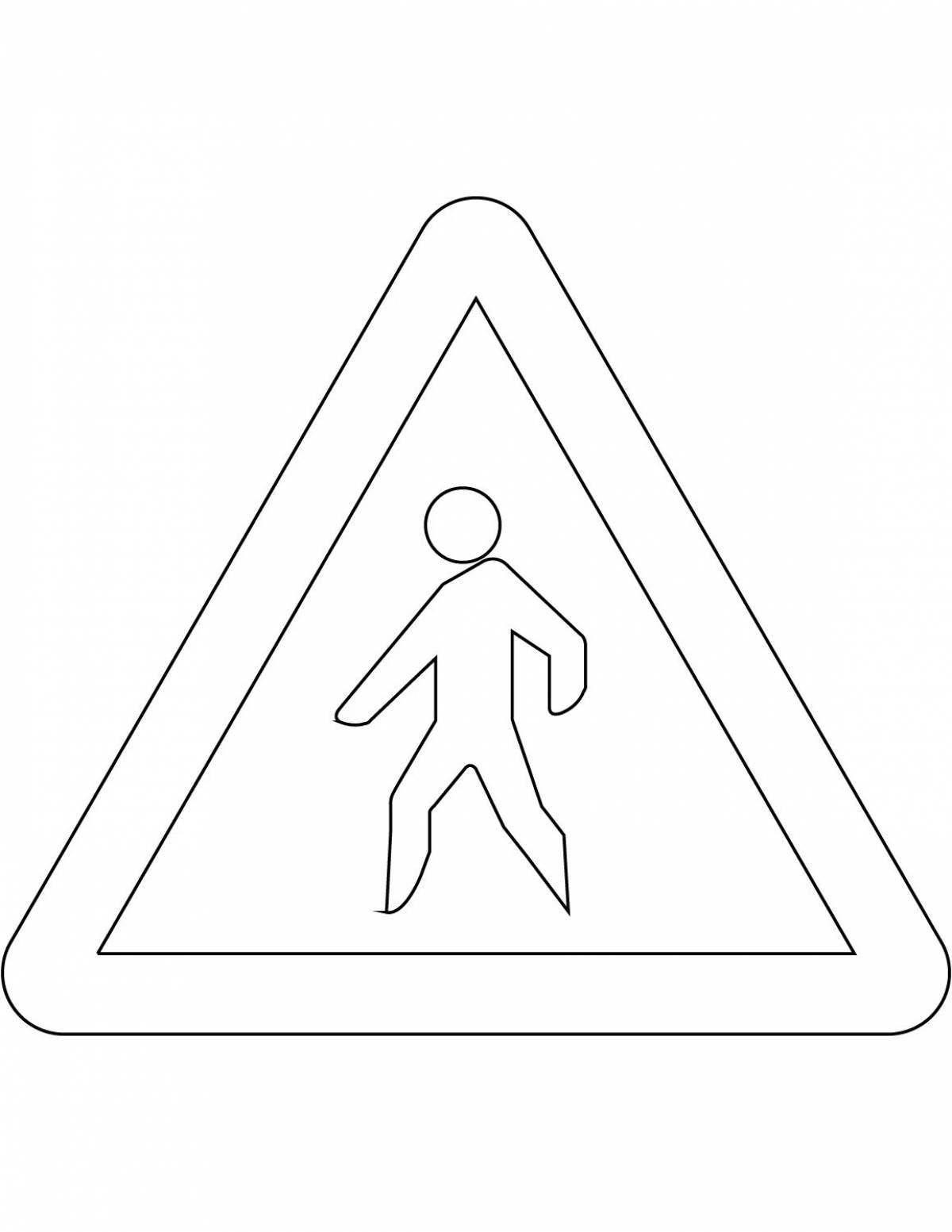 Traffic signs pedestrian crossing for children #6