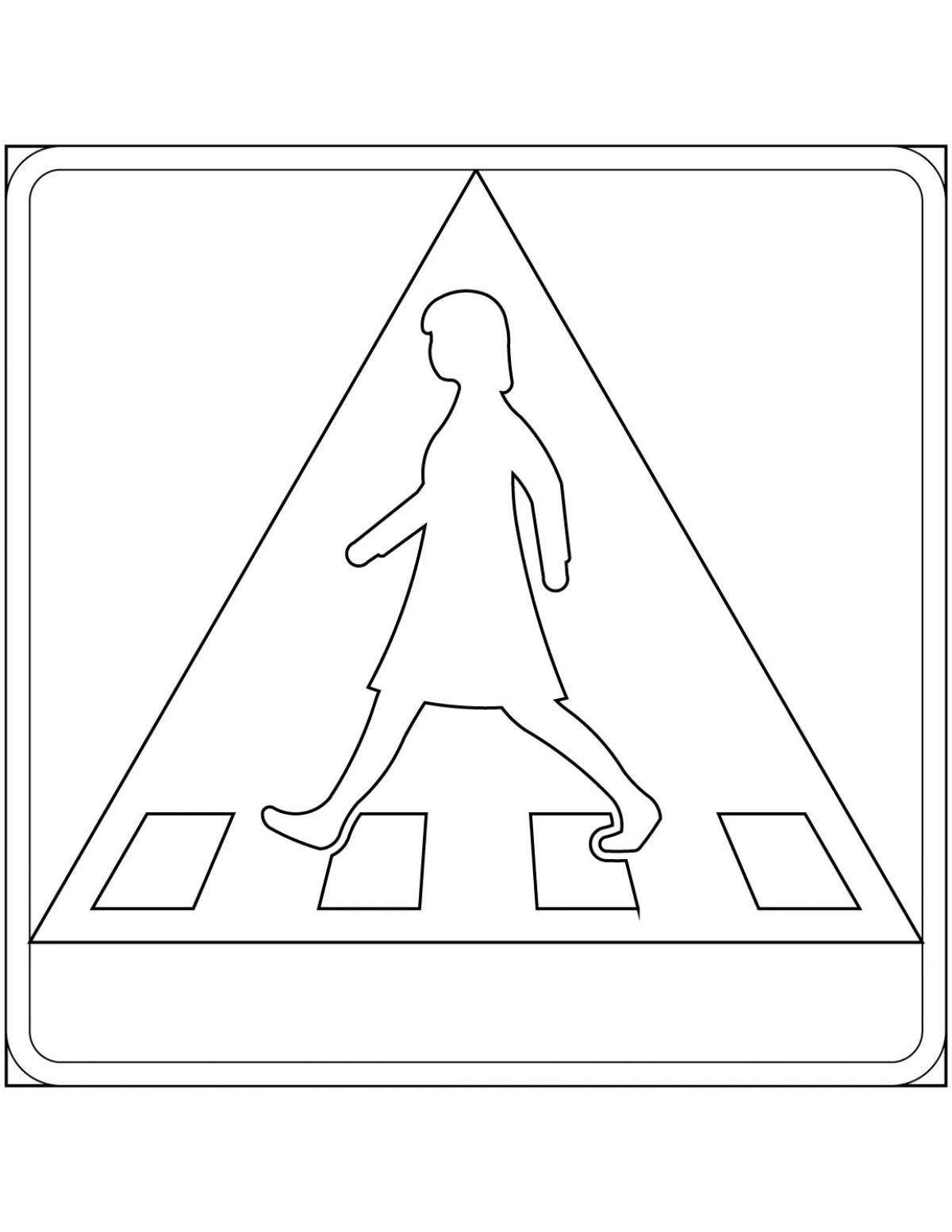 Traffic signs pedestrian crossing for children #7