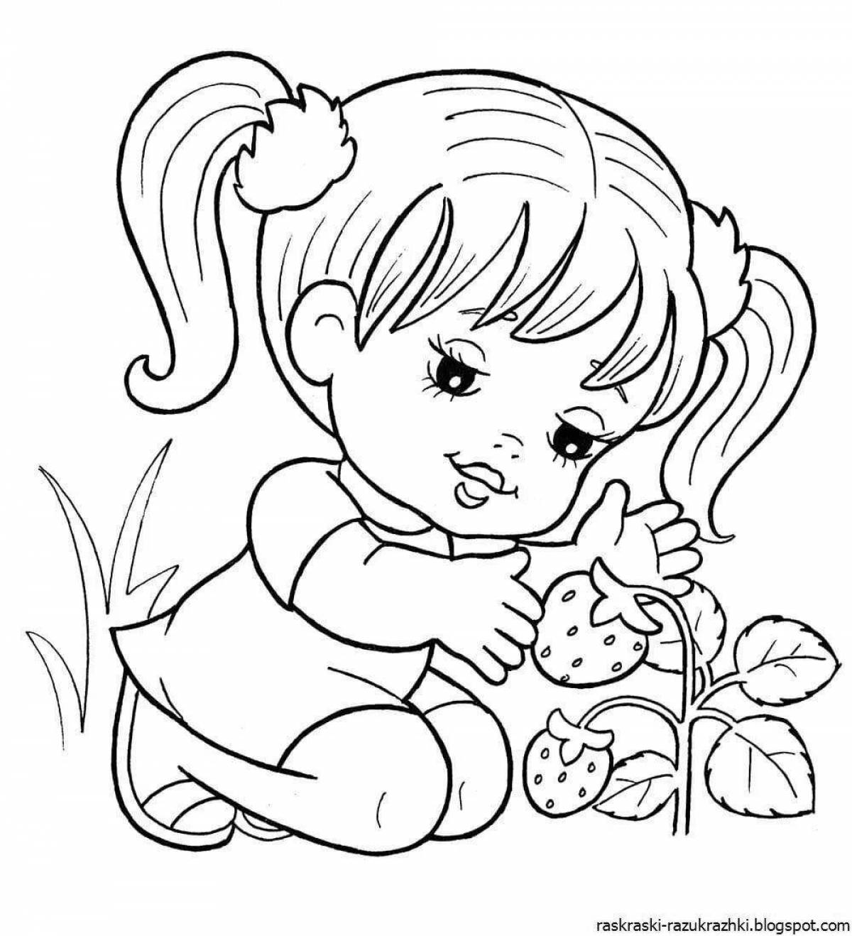 Fun coloring for girls 3-4 years old