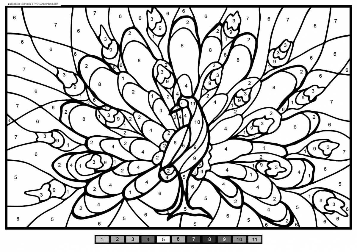 Красивая раскраска по номерам для всех взрослых