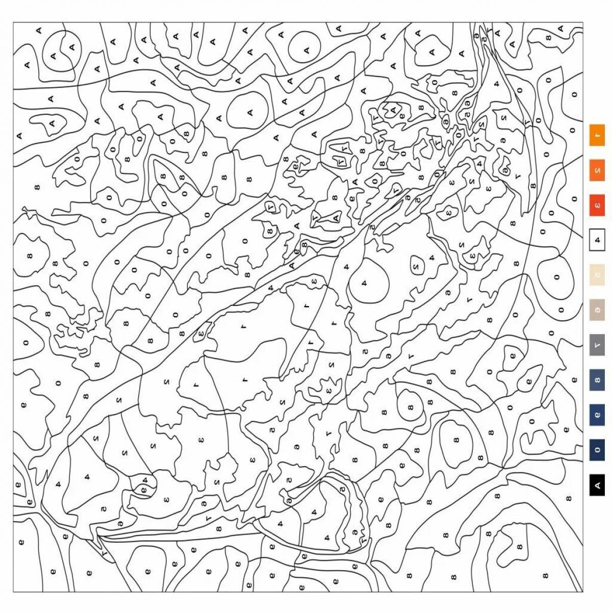 Таинственная раскраска по номерам для всех взрослых