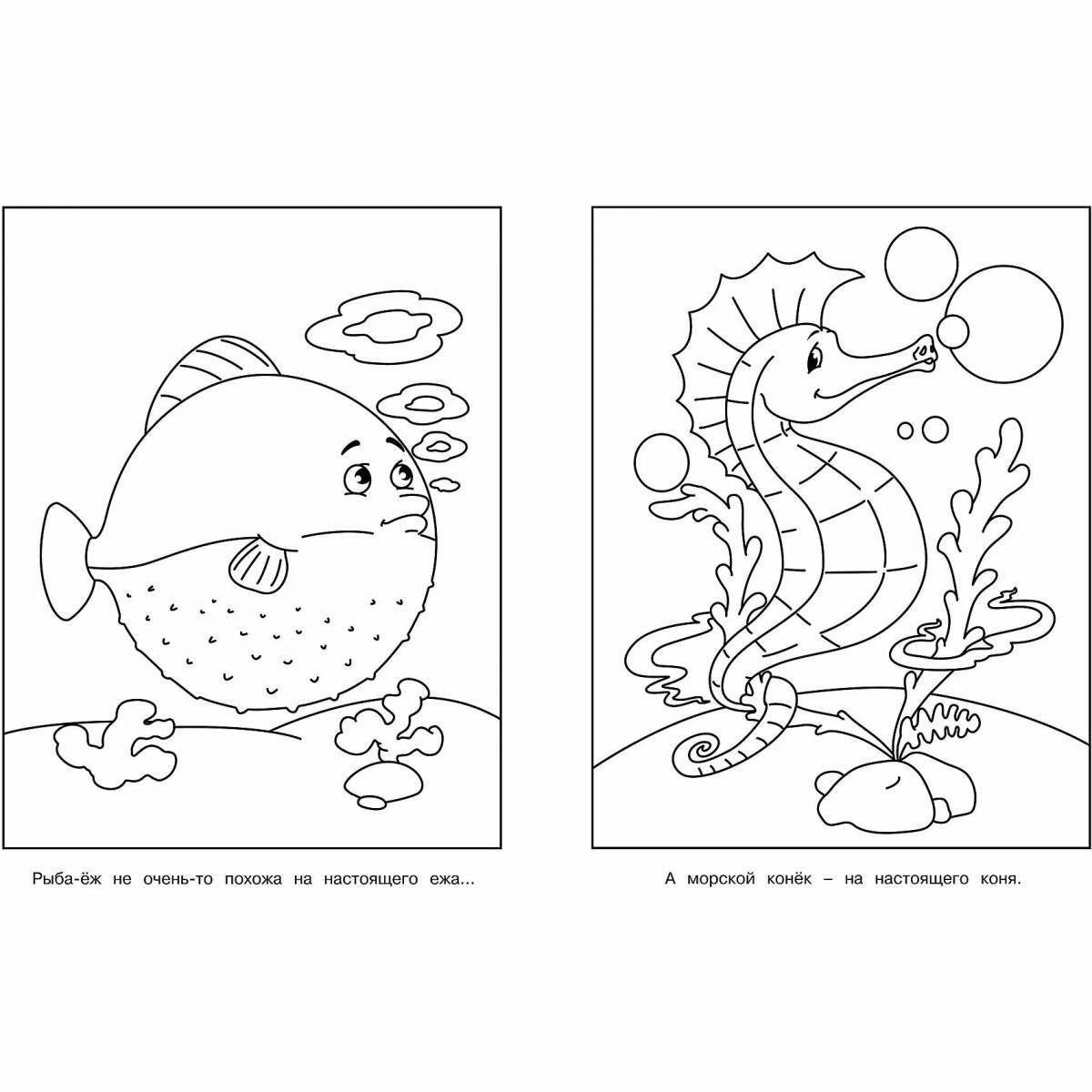 Great coloring goldfish for preschoolers